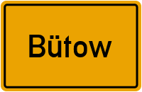 Ortsschild von Bütow in Mecklenburg-Vorpommern