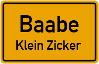 Straßen in Baabe Klein Zicker