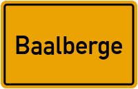 Ortsschild von Gemeinde Baalberge in Sachsen-Anhalt