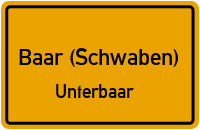 Straßenverzeichnis Baar (Schwaben) Unterbaar