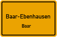 Straßenverzeichnis Baar-Ebenhausen Baar