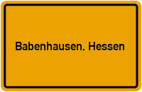 Ortsschild von Stadt Babenhausen, Hessen in Hessen