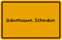 City Sign Babenhausen, Schwaben