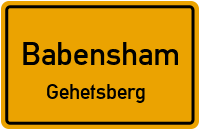 Straßenverzeichnis Babensham Gehetsberg