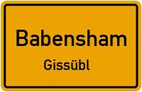 Straßenverzeichnis Babensham Gissübl