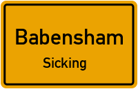Sicking in BabenshamSicking
