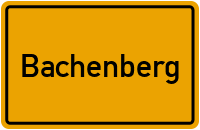 Ortsschild von Gemeinde Bachenberg in Rheinland-Pfalz