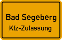 Wunschkennzeichen Bad Segeberg | SE Kennzeichen reservieren