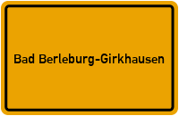 City Sign Bad Berleburg-Girkhausen