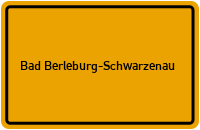 City Sign Bad Berleburg-Schwarzenau