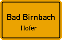 Straßenverzeichnis Bad Birnbach Hofer