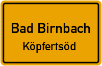 Straßenverzeichnis Bad Birnbach Köpfertsöd