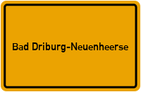 Ortsschild Bad Driburg-Neuenheerse