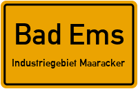 Nieverner Straße in Bad EmsIndustriegebiet Maaracker