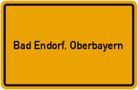 City Sign Bad Endorf, Oberbayern