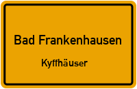 Ortsschild Bad Frankenhausen / Kyffhäuser