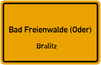 Oderberger Straße in Bad Freienwalde (Oder)Bralitz