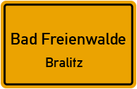 Alte Friedhofstraße in Bad FreienwaldeBralitz