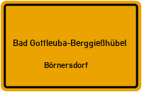 Straßenverzeichnis Bad Gottleuba-Berggießhübel Börnersdorf