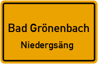 Straßen in Bad Grönenbach Niedergsäng