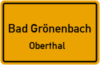 Straßen in Bad Grönenbach Oberthal