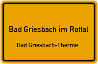 Bürgermeister-Lindinger-Straße in Bad Griesbach im RottalBad Griesbach-Therme