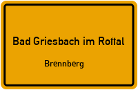 Straßen in Bad Griesbach im Rottal Brennberg