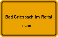 Straßen in Bad Griesbach im Rottal Förstl