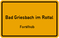 Straßen in Bad Griesbach im Rottal Forsthub