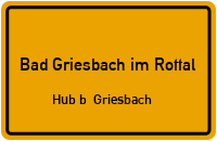 Straßen in Bad Griesbach im Rottal Hub b. Griesbach