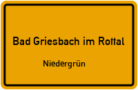 Straßen in Bad Griesbach im Rottal Niedergrün