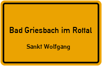 Straßen in Bad Griesbach im Rottal Sankt Wolfgang