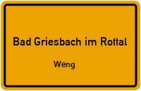 Straßen in Bad Griesbach im Rottal Weng