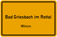 Straßen in Bad Griesbach im Rottal Wimm