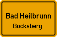 Straßenverzeichnis Bad Heilbrunn Bocksberg