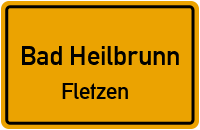 Straßenverzeichnis Bad Heilbrunn Fletzen