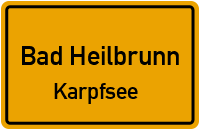 Straßen in Bad Heilbrunn Karpfsee