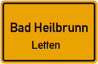Straßen in Bad Heilbrunn Letten