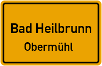 Straßen in Bad Heilbrunn Obermühl