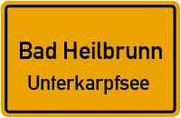 Straßen in Bad Heilbrunn Unterkarpfsee