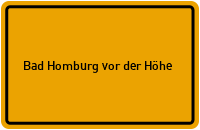 City Sign Bad Homburg vor der Höhe