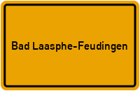 Ortsschild Bad Laasphe-Feudingen