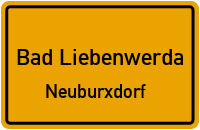 Bushaltestelle in Bad LiebenwerdaNeuburxdorf