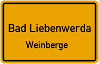 Bergstraße in Bad LiebenwerdaWeinberge
