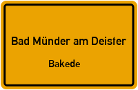 Brinkfeldstraße in 31848 Bad Münder am Deister (Bakede)