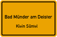 Straßenverzeichnis Bad Münder am Deister Klein Süntel