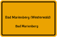 Europastraße in Bad Marienberg (Westerwald)Bad Marienberg