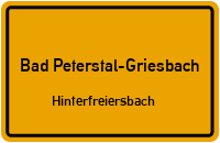 Hüslihadweg in Bad Peterstal-GriesbachHinterfreiersbach