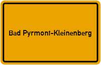 Ortsschild Bad Pyrmont-Kleinenberg