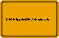 Ortsschild Bad Rappenau-Obergimpern